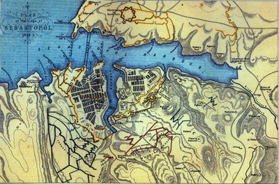 Plan of the Siege of Sebastopol 1854-55, engraved by Robert Walker, pub. William Mackenzie, c.1860 by English School